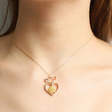 NEW ANGEL SWORD LOVE FLOWER NECKLACE FOR WOMEN_CWAJE2953
