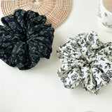 Ink Print Wide Hair Scrunchie High Elastic_Cwaha07607