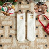 SANTA CLAUS FUZZY CHRISTMAS SOCKS GIFTS FOR WOMEN_CWMS0766