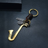 NEW COWHIDE ALLOY MUSICAL INSTRUMENT KEYCHAIN_CWMM5018
