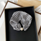 PEARL BUTTON SCARF ELEGANT PRINTED SCARF_CWASC0821