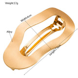 MINIMALIST METAL OVAL GEOMETRIC SPRING HAIR CLIP_CWAHA6204