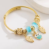 ADJUSTABLE OWL BUTTERFLY CHARM COUPLE BRACELET_CWMM8482