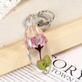 NEW DRIED FLOWER SPECIMEN CAR KEYCHAIN PENDANT_CWMM3713