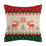 CHRISTMAS WOOL KNITTED STYLE RED PILLOWCASE_CWMM1402