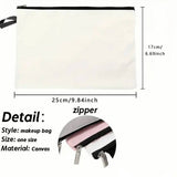 BLACK DOUBLE SIDED PRINTED COSMETIC BAG_CWAB2262