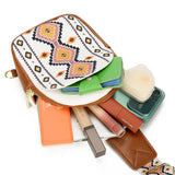 BOHEMIAN LARGE CAPACITY PLAID CROSSBODY BAG_CWAB2697
