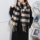Wome Warm Small Check Ac Scarfsweet Style_Cwasc2695