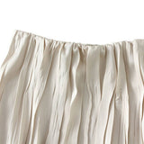 FLOWING PLEATED A LINE SKIRT WITH WIDE SWING_CWBMS0299