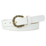 Serpentine Pin Buckle Pu Leather Women'S Belt High-Grade