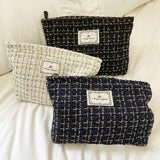 Plaid Makeup Baglarge Travel Canvas Hand Washpouch_Cuab00730