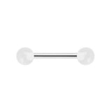 STAINLESS STEEL LUMINOUS ACRYLIC BALL TONGUE STUD_CWMM9597