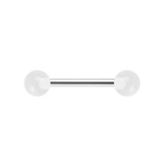 STAINLESS STEEL LUMINOUS ACRYLIC BALL TONGUE STUD_CWMM9597