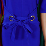 V-Neck Solid Color Hip-Hugging Elegant Dress_Cwdmd3680