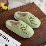 CHRISTMAS GREEN MONSTER GRINCH COTTON SLIPPERS_CWMM3059