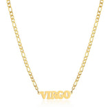 SIMPLE TWELVE ZODIAC STAINLESS STEEL GOLD NECKLACE_CWMM2726