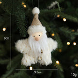White Plush Doll Xmas Tree Cute Hanging Decor_Cwmm9678