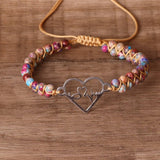 HEART SHAPE BRAIDED ADJUSTABLE BRAIDED BRACELETS_CWAJE3957