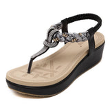 BOHEMIAN PLUS SIZE WOVEN FLIP FLOP SANDALS_CWSHS0492