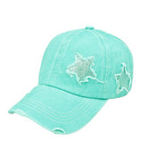 Women'S Star Sequin Baseball Cap, Sun Hat Cwah1126