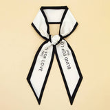 ELEGANT FLORAL SCARF HAIR RIBBON BAG ACCESSORY_CWASC0073