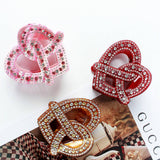 3MM ACETATE RHINESTONE HEART SHAPED HAIRPIN_CWAHA4262