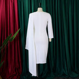 FASHION SOLID COLOR TONGLE PENCIL SKIRT DRESS_CWDMD3681