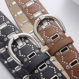 Women Popular Diamond Rivet Punk Style Belt_Cwabe0585