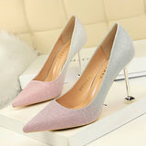 MATCHING SHALLOW MOUTH POINTED TOE HIGH HEELS_CWSHH0086