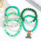 ST PATRICKS DAY LUCKY CLOVER CHARM BRACELET SET_CWMM3507
