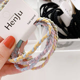 CANDY COLOR TWISTED HAIR TIES CUTE RUBBER BANDS CWAHA0339