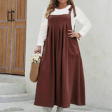 Womens Plus Size Solid Tank Romper Dress_Cwdmd5957