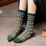 Vintage Love Print Mid-Tube Socks For Women_Cwms0409