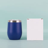 12OZ EGG SHAPE INSULATED WINE TUMBLER CUP_CWMM7905