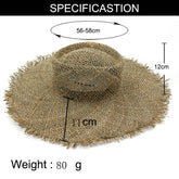 BEACH SUMMER CASUAL FARMER STRAW HAT_CWAH037 B20223