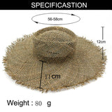 BEACH SUMMER CASUAL FARMER STRAW HAT_CWAH037 B20223