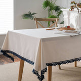 HOME BLUE ROSE PRINT PASTORAL TABLECLOTH_CWMM0943