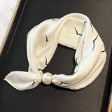 Ivory Pearl Magnetic Skinny Neck Scarf_Cwasc03933