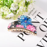 LARGE ACRYLIC FLOWER HAIR CLAW PONYTAIL CLIP_CWAHA0990