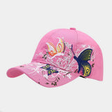 BUTTERFLY EMBROIDERY BASEBALL CAP WOMEN S SUN HAT CWAH1648