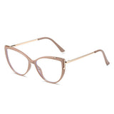 CAT EYE TR FRAME TEMPLES BLUE LIGHT FLAT GLASSES_CWASG0275