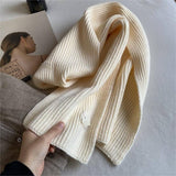PLAID KNIT SCARF SOFT FAUX CASHMERE WINTER WRAP_CWASC1235
