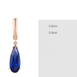 Zircon Jewelry Rose Gold Water Drop Earrings_Cwaje1017