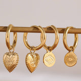 STAINLESS STEEL EVIL EYE DROP EARRINGS 18K GOLD_CWAJE5026