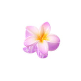 GRADIENT FLOWER HAIR CLAW PLUMERIA BEACH CLIP_CWMM4940