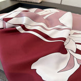 Retro Floral Faux Silk Square Neck Scarf_Cwasc03436