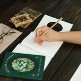 GREEN RETRO ROSE THICK NOTEBOOK_CWMM1861