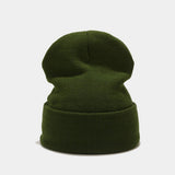 SOLID COLOR KNITTED HAT WITH CUFFS_CWAH1578