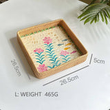 RATTAN COLORFUL SHELL CREATIVE HANDMADE FRUIT PLATE_CWMM4427