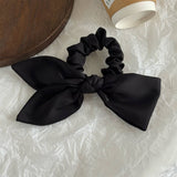 Satin Asymmetrical Bow Scrunchie Lazy Style_Cwaha07978